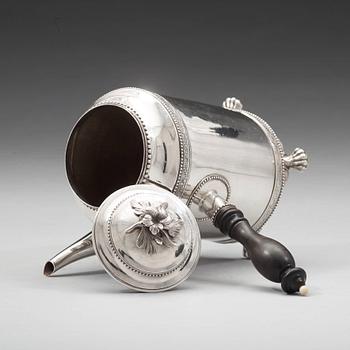 Nils Tornberg, kaffekanna, silver, Linköping 1792, gustaviansk.