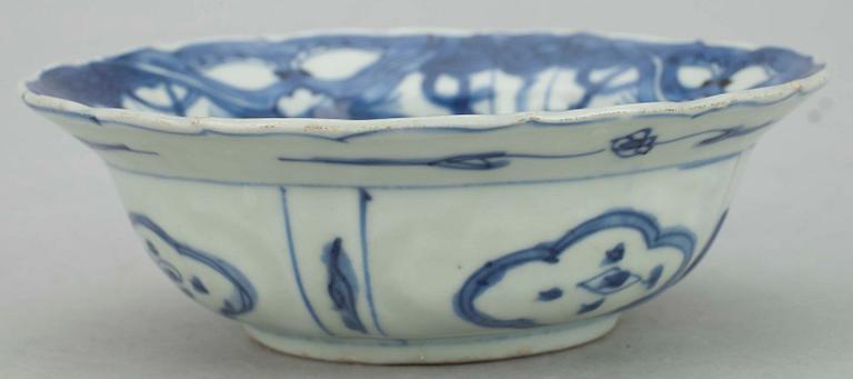 SKÅL, kraakporslin, Kina, Ming dynastin, Wanli (1572-1620).