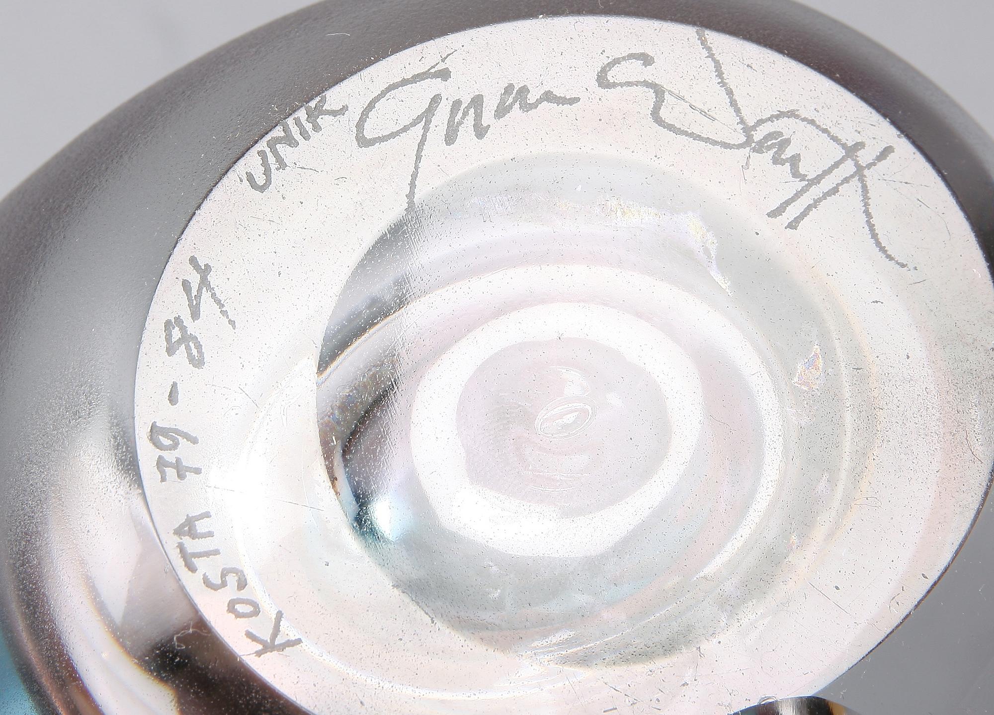 PARTI KONSTGLAS, 3 delar. Bla Sven Palmqvist samt Göran Wärff.