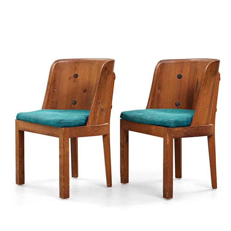 Axel Einar Hjorth, a pair of stained pine "Lovö" armchairs, Nordiska Kompaniet, Sweden.