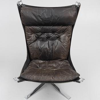 Sigurd Ressel, fåtöljer, ett par, "Falcon chair", Vatne Möbler, Norge, 1970-tal.