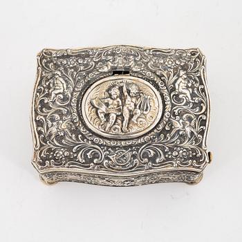 A silver music box, Germany, first half of the 20th century.