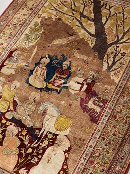 MATTA, semiantik silke Täbris figural, signerad Haddad, 180,5 x 123,5 cm.