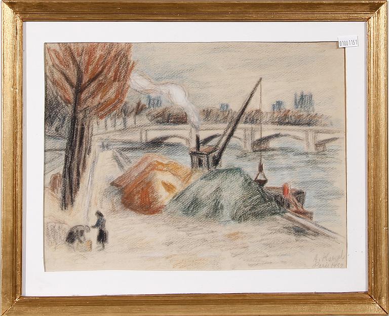 AXEL KARGEL, krita, sign o dat Paris 1932.