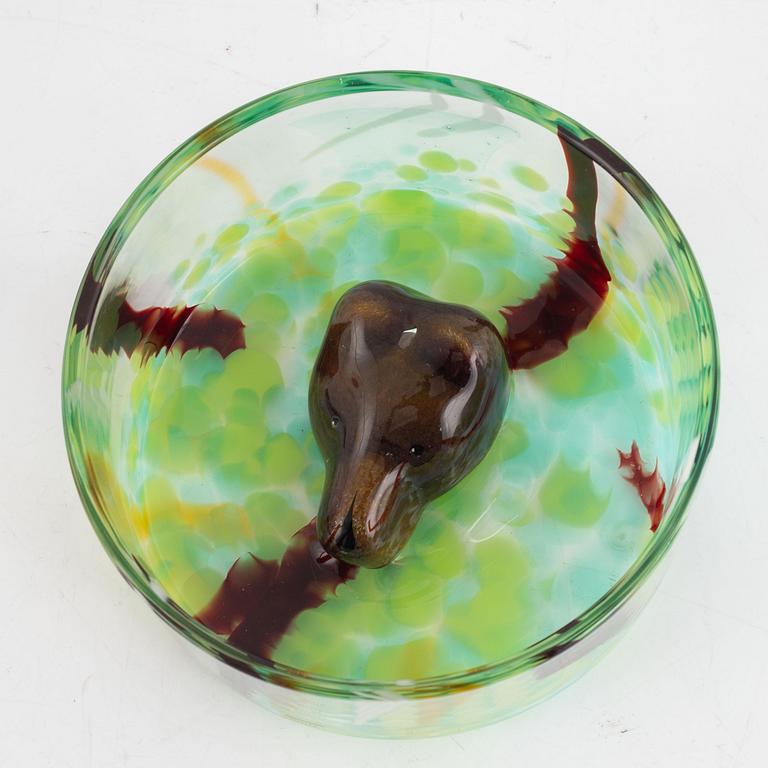 Ernst Billgren, skål, "New Friends Björn", Kosta Boda.