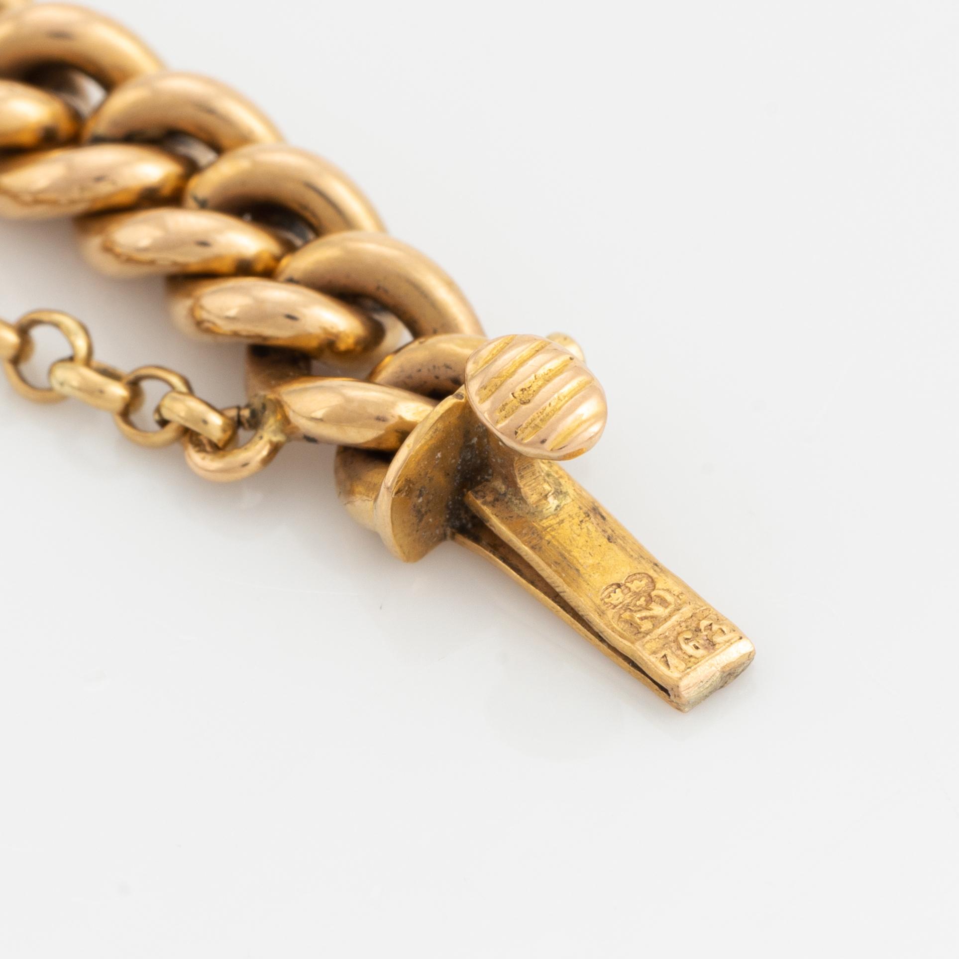 Armband, 18K guld, pansarlänk.