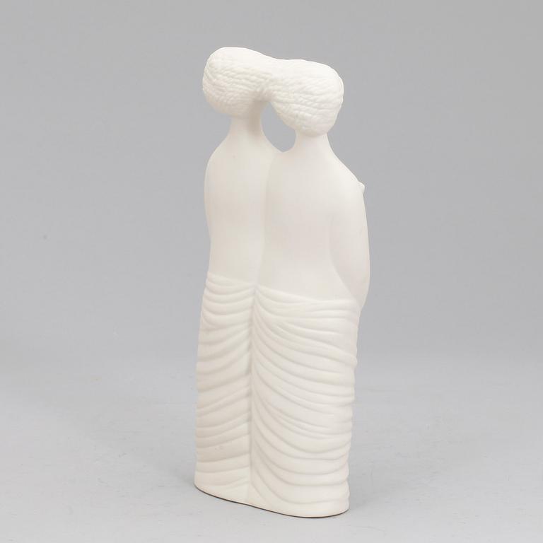 STIG LINDBERG, figurin, parian, "Tvillingarna" ur serien Figurin, Gustavsberg.