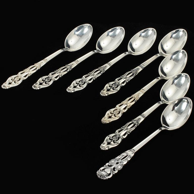 KAFFESKEDAR, 26 st, silver, Ceson, Göteborg, 1900-talets sista hälft. Vikt 346 g.