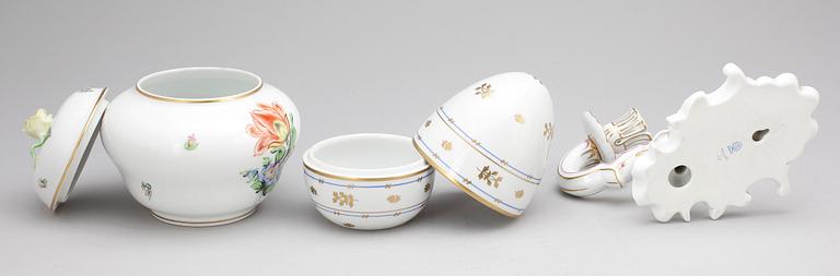 PARTI PORSLIN, 3 delar, Herend, Ungern, 1900-tal.