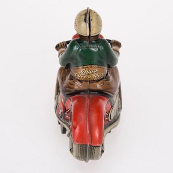 MOTORCYKEL, plåt, Curvo 1000, Schuco, Tyskland, 1900-talets mitt.