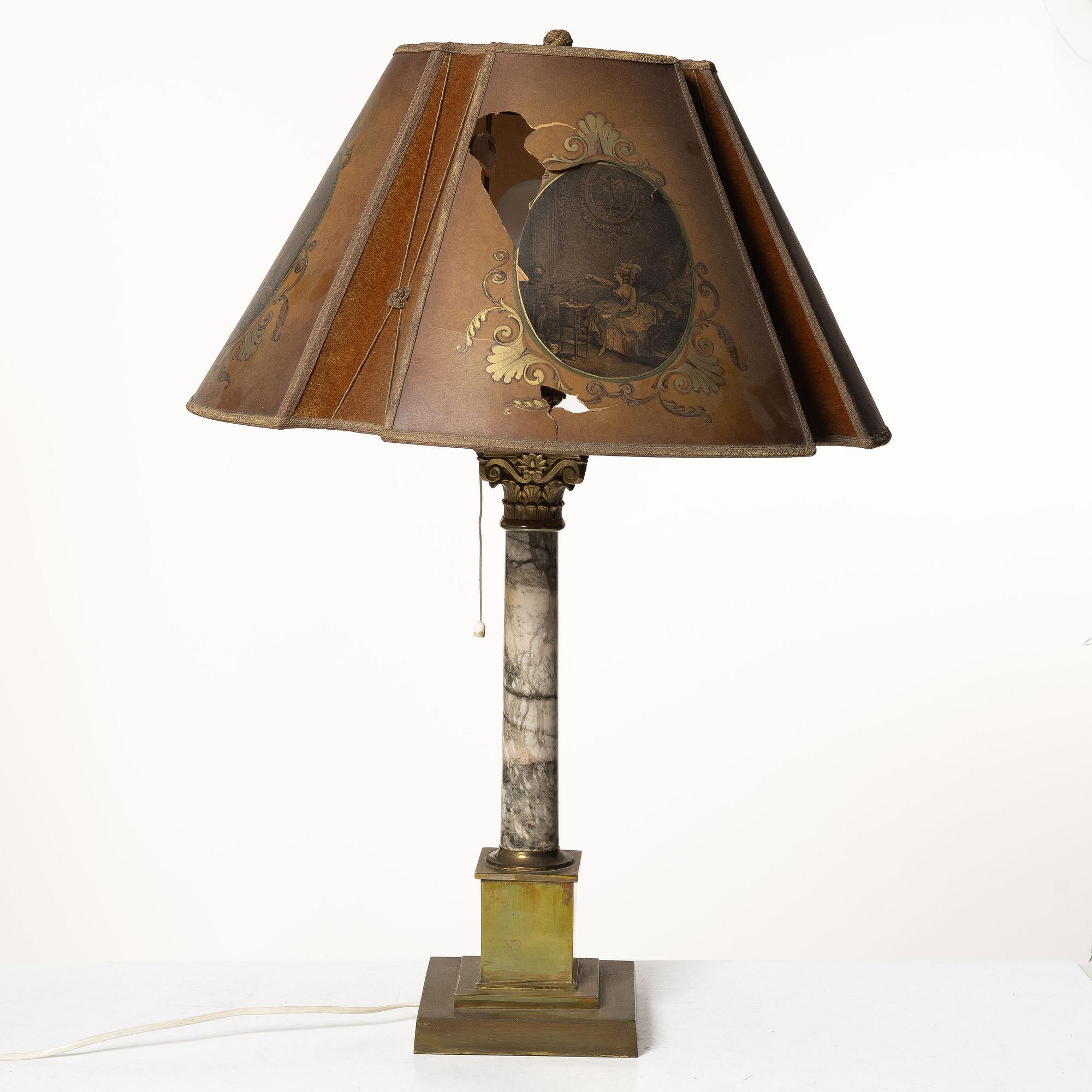 Bordslampa, omkring 1900.