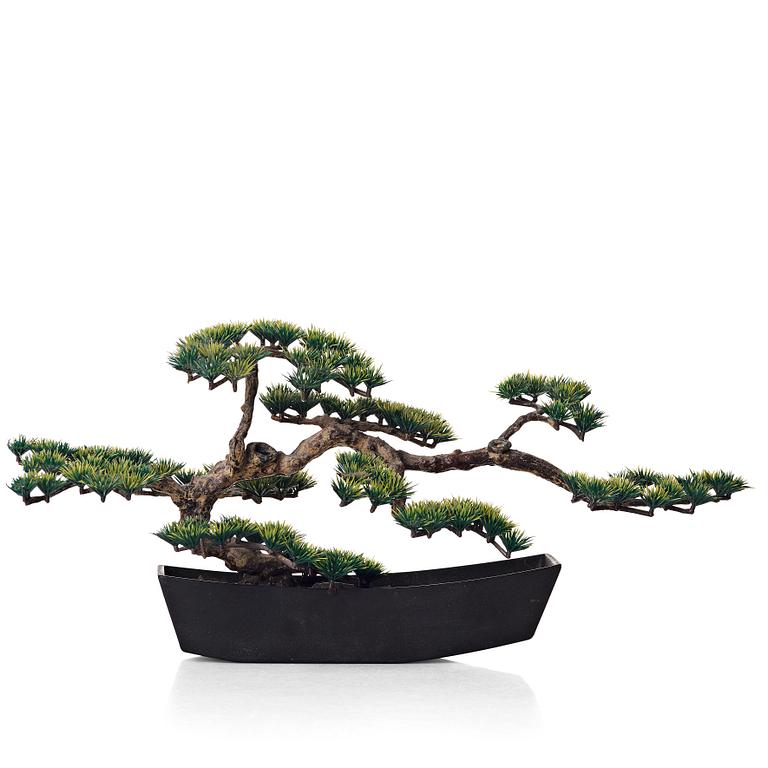 Estrid Ericson, an elastoline bonsai tree mounted in a Japanese cast iron pot, Svenskt Tenn, Sweden, mid 1900's, provenance E. Ericson.