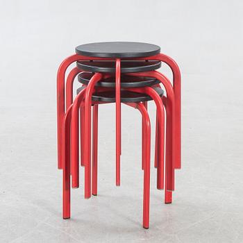 A set of four stools from SIS Denmark later part of the 20th century.