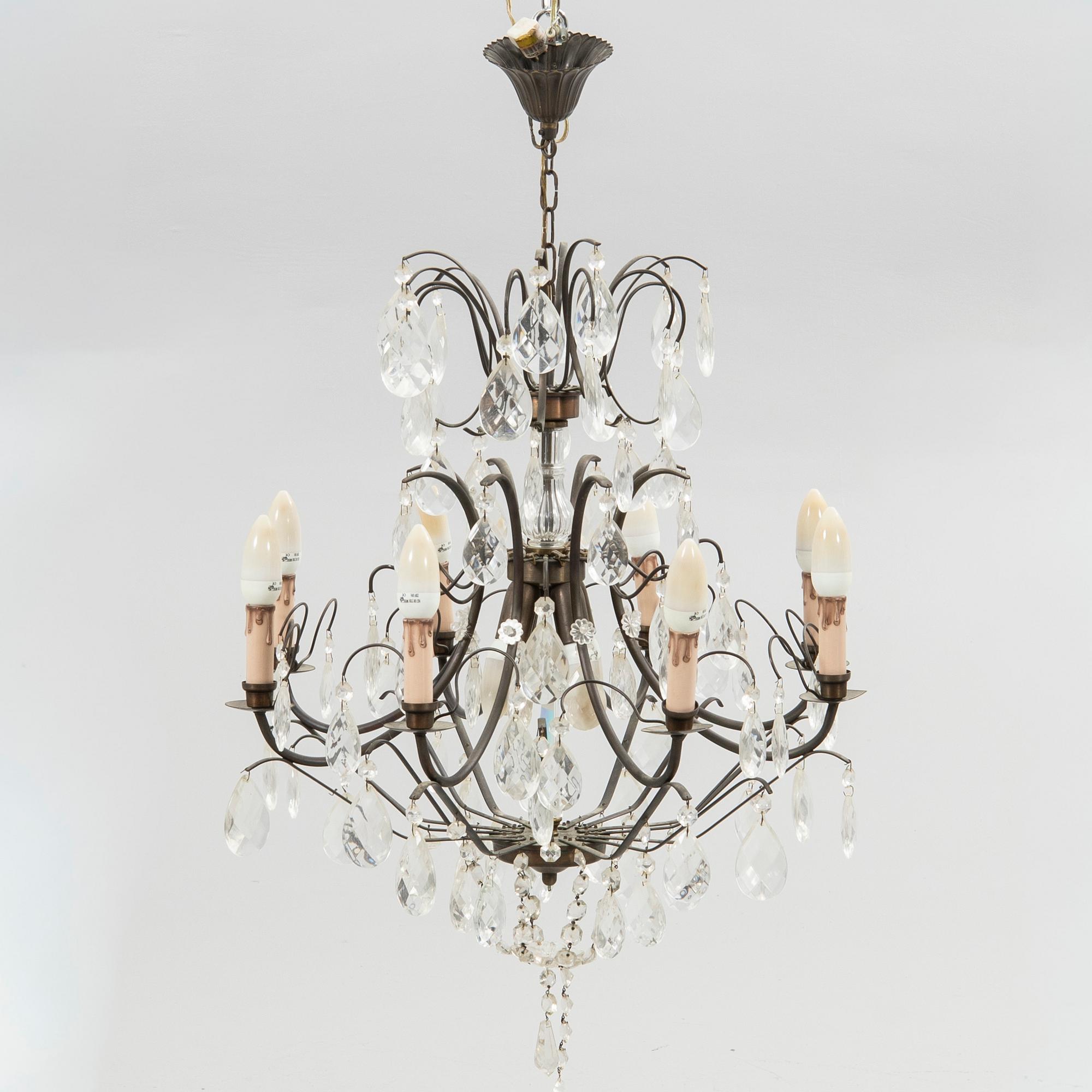 Chandelier, Rococo style, 20th century.