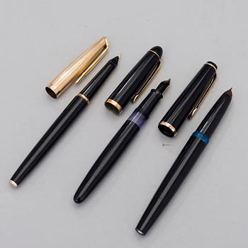 TÄYTEKYNÄT, 3 kpl, Mont Blanc, Faber-Castell ja Waterman.