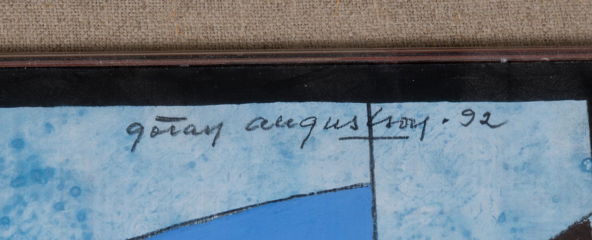 GÖRAN AUGUSTSON, gouache, signed and dated -92.