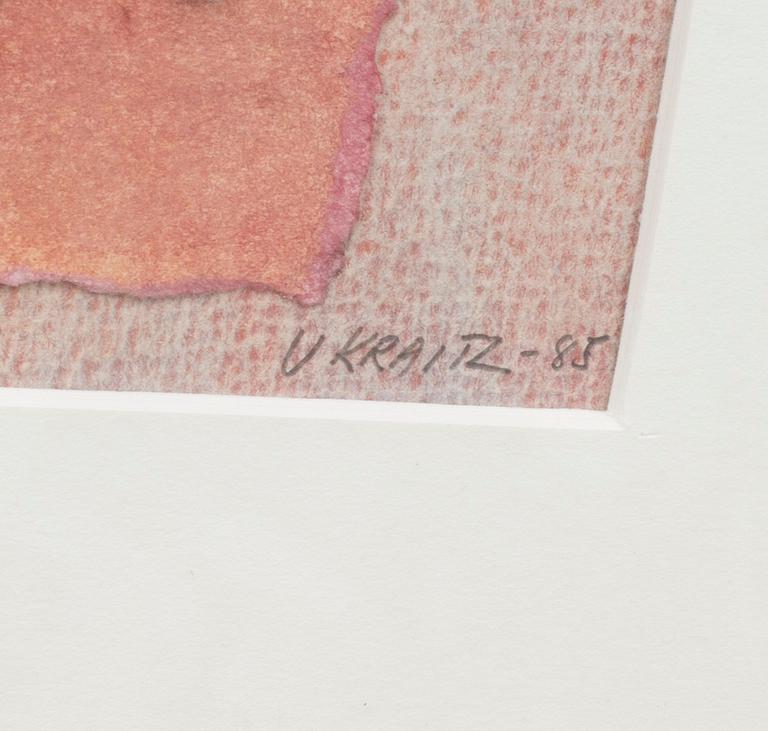 ULLA KRAITZ, collage, signerad och daterad- 85.