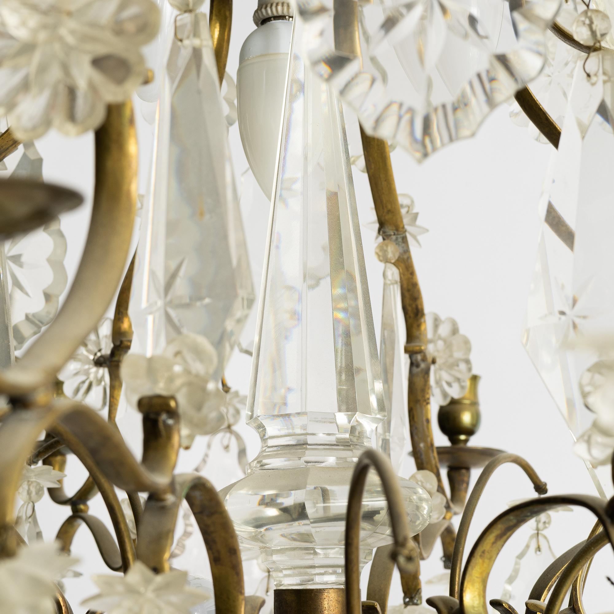 Chandelier, Rococo style, circa 1900.