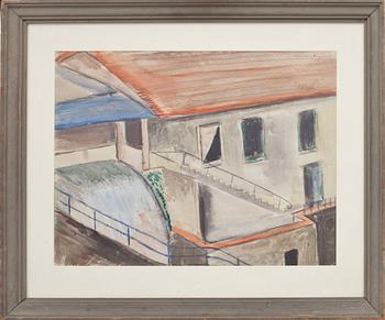 LEANDER ENGSTRÖM, blandteknik, signerad.