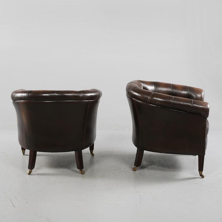 CLUBBFÅTÖLJER, 2 st, 1900-talets andra hälft.