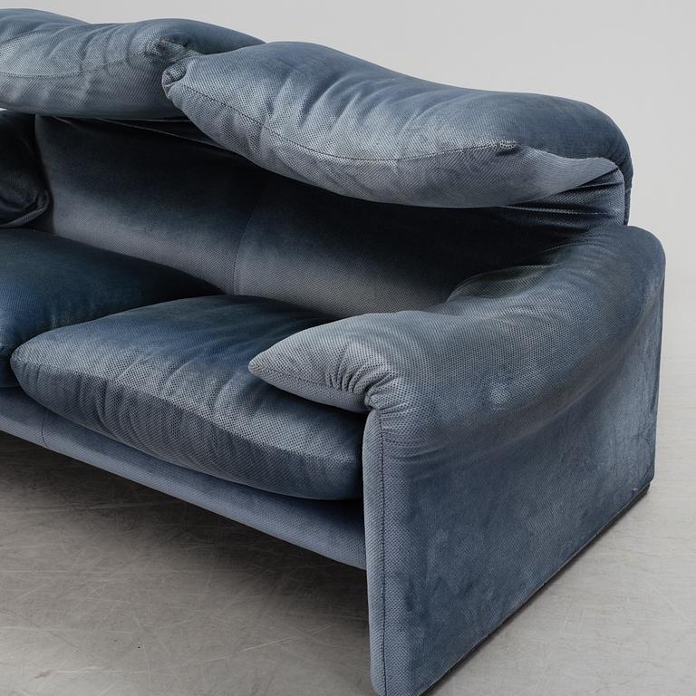 A "Maralunga" sofa and armchair by Vico Magistretti for Cassina Italy.