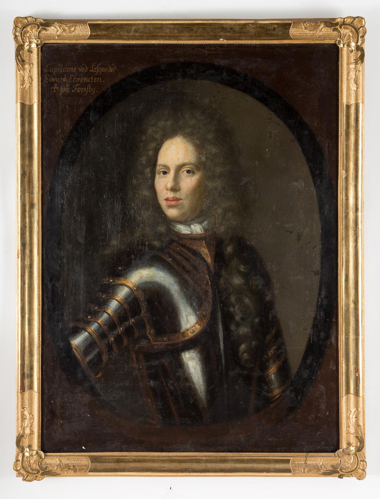 MARTIN MIJTENS D.Ä, Attributed to. Portrait, canvas 105 x 75.5 cm.