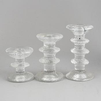 TIMO SARPANEVA, ljusstakar 6 st, glas, "Festivo", Iittala, 1970-tal.