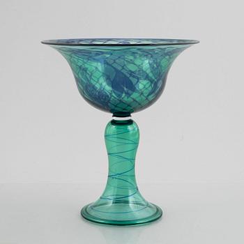 Wilke Adolfsson, a unique glass cup, Sweden, signed and dated 1992.