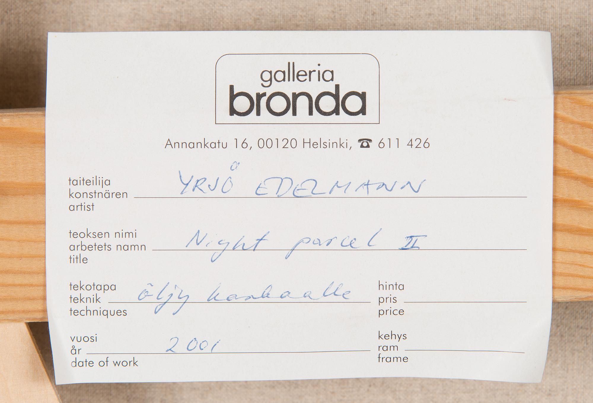 Yrjö Edelmann, "Night Parcel II".