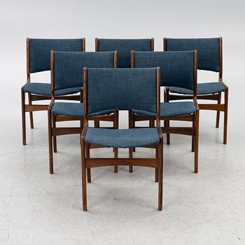 Erik Buch, six model 89 chairs, Odense, Denmark, 1960s.