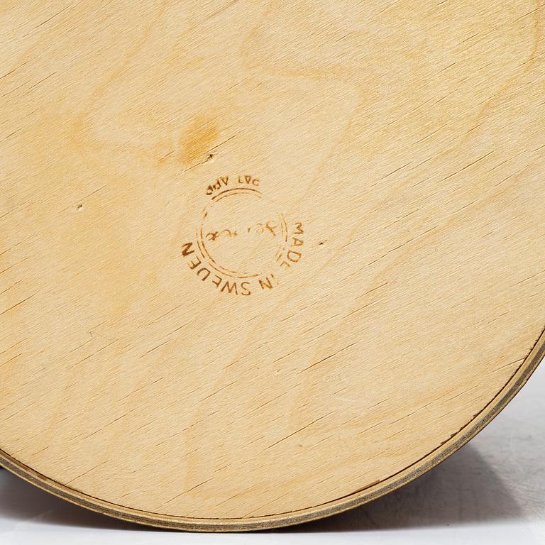 A pair of teak and teak veneer waste baskets by Martin Åberg for Servex, mid 20th century.