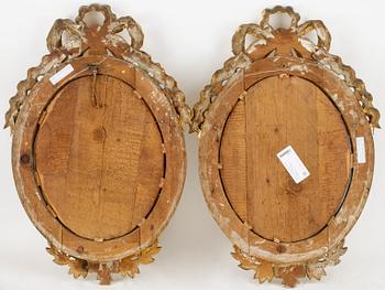SPEGELLAMPETTER, ett par, gusatviansk stil, 1800-tal.