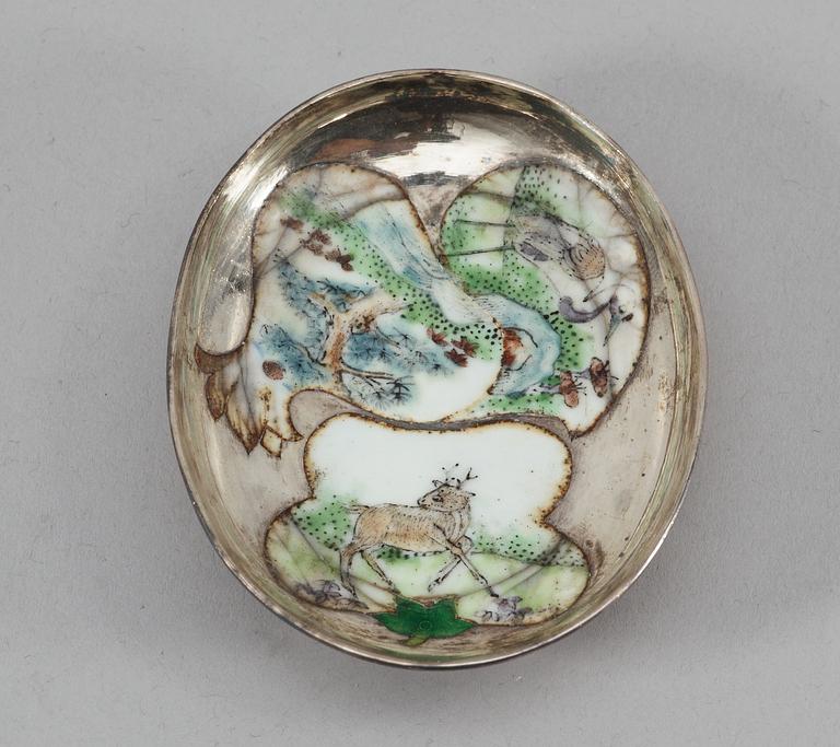 A silver and enamel service, Beijing, presumably ca 1900.