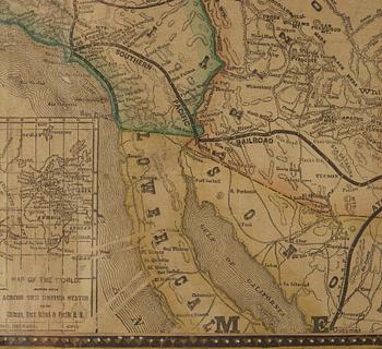 JÄRNVÄGSKARTA, USA. "New Railroad Map of the United States. And the Dominion of Canada....".