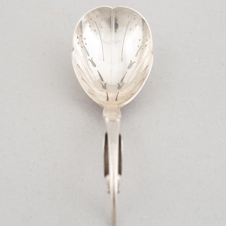 Two Silver Serving Spoons, including Georg Jensen.
