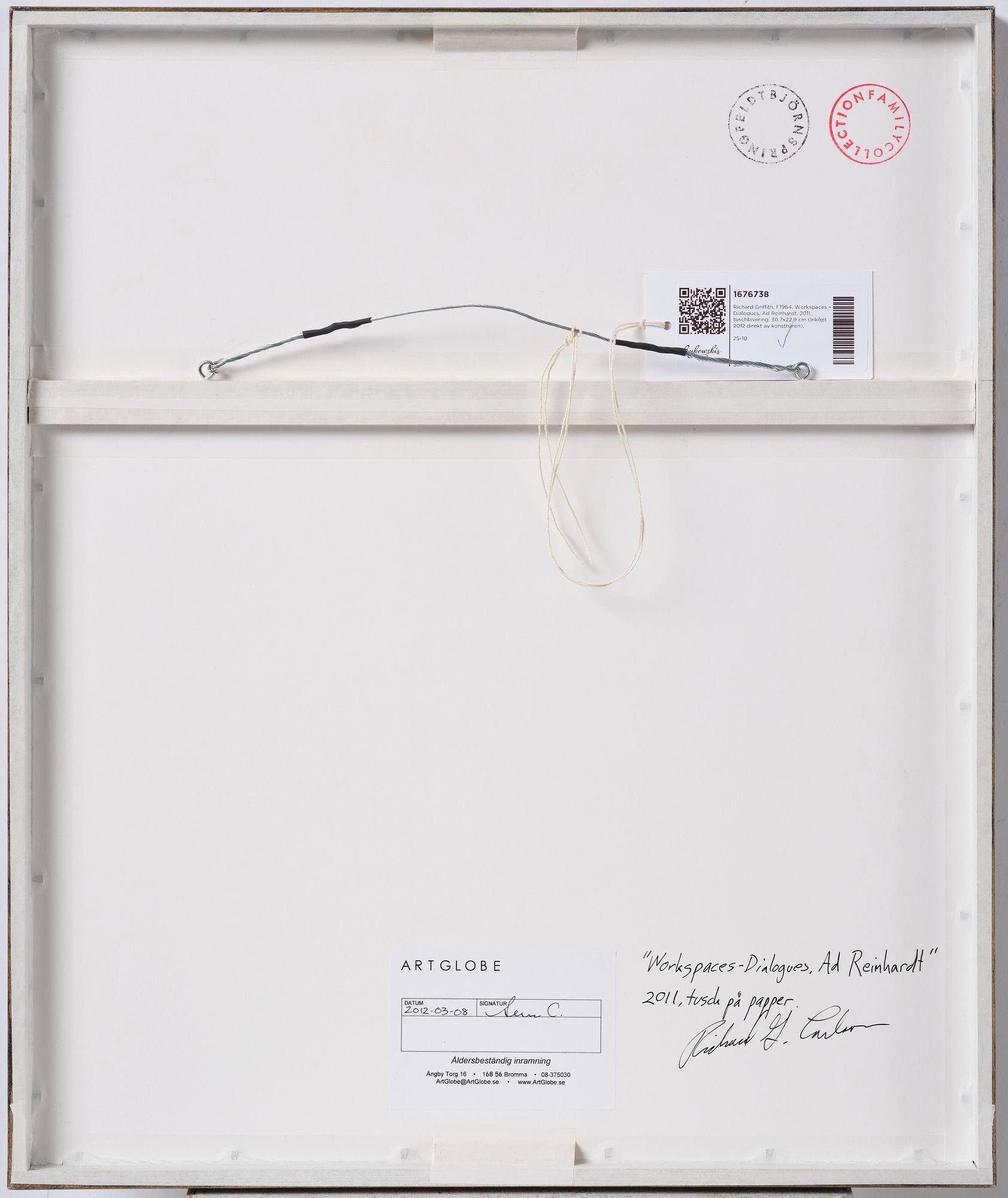 Richard Griffith Carlsson, "Workspaces – Dialogues. Ad Reinhardt".