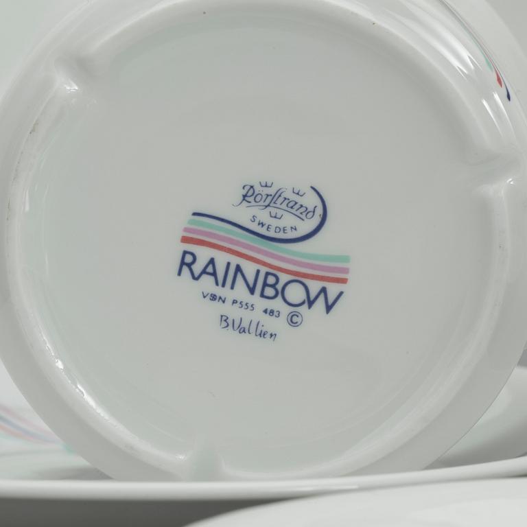 SERVISDELAR, 36 delar, "Rainbow", Rörstrand, Bertil Vallien, 1980-tal.