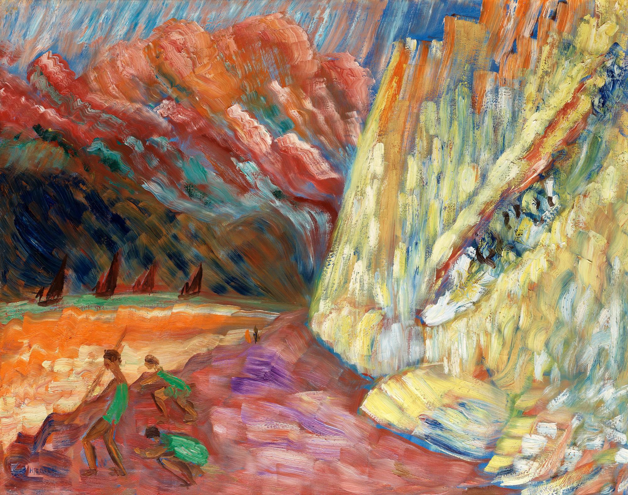 Sigrid Hjertén, "Kalkklippan, St Aubin" (Lime rock, St Aubin, France).