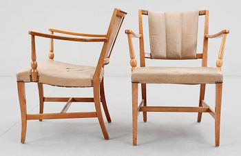 JOSEF FRANK, karmstolar, ett par, Firma Svenskt Tenn.