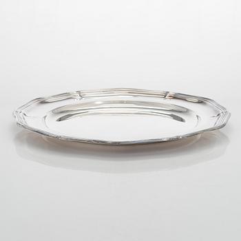 A silver tray, Cohr, Denmark.