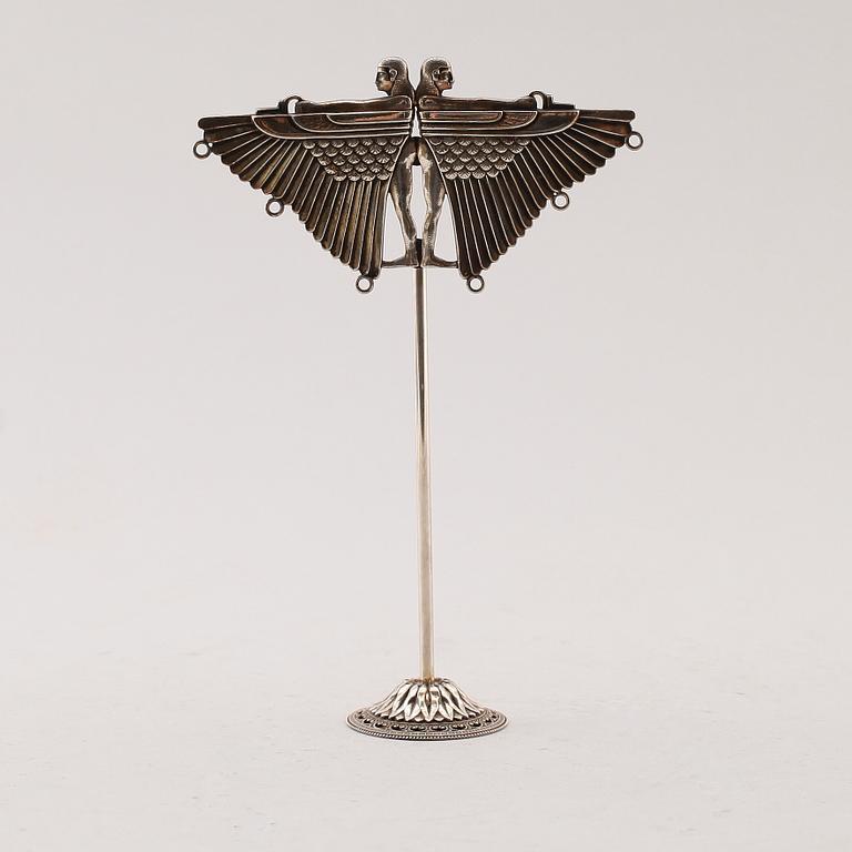 ÖRHÄNGESSTATIV, nysilver, art déco, 1920-/30-tal.