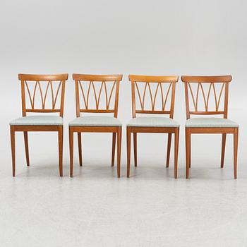 Carl Malmsten, four 'Pyramid' mahogany chairs, second half of the 20th century.