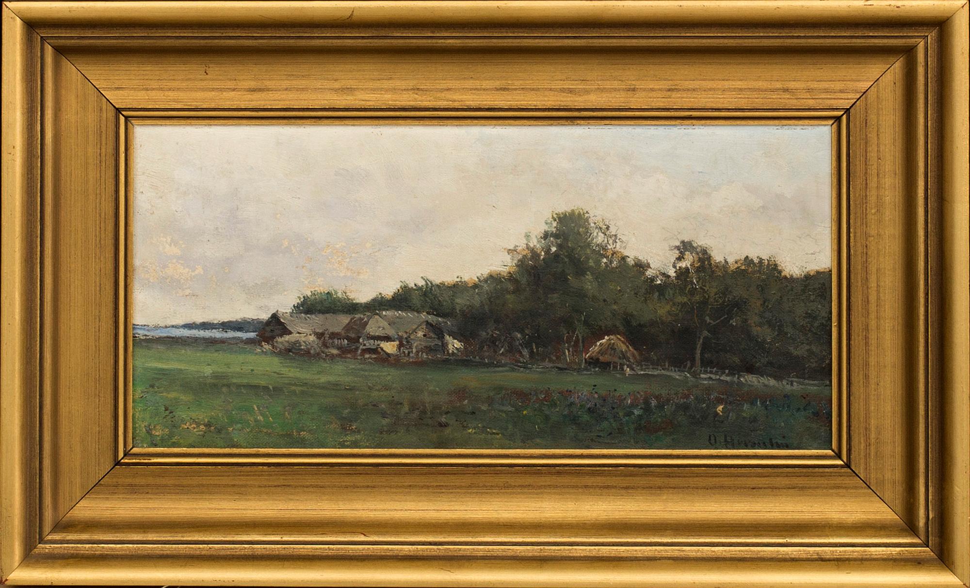 OLOF HERMELIN, oil on panel. Signed.