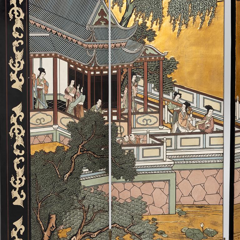 A pair of folding screens, China, second half of the 20th century.