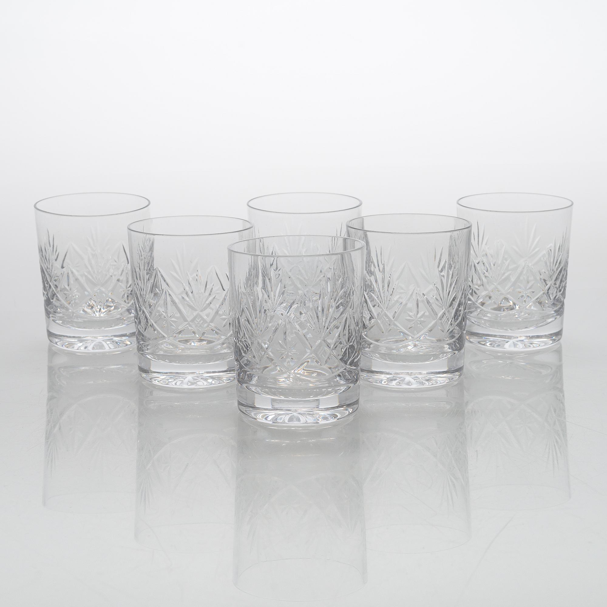 An 'Yrjö' crystal glassware set, 58 pieces, Riihimäen Lasi, Finland, latter half of the 20th century.