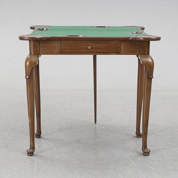 A mahogany games table, 18th Century.