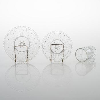 A 26-piece coffee set, "clover" for Nuutajärvi, Finland. 1970's.