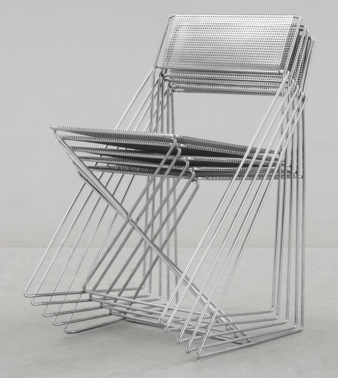 STOLAR, 5 st, "X-line", Niels Jörgen Haugesen, Danmark, formgiven 1977.