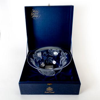 A signed dated and numbered Lisa Bauer glass bowl from Kosta Boda.