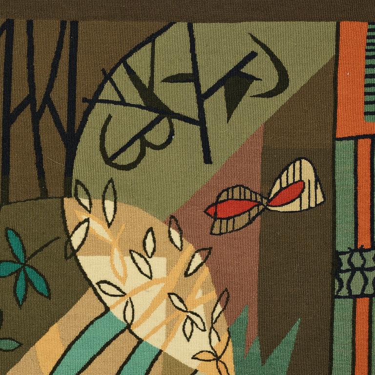 Lars Gynning, A Tapestry, "My Garden", flat weave, ca 193,5-195 x 145-146,5 cm, signed GYNNING MTP.